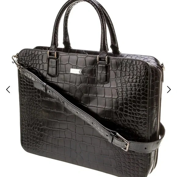 Montblanc Meisterstück Alligator Print Briefcase Messenger Bag - Picture 2 of 7